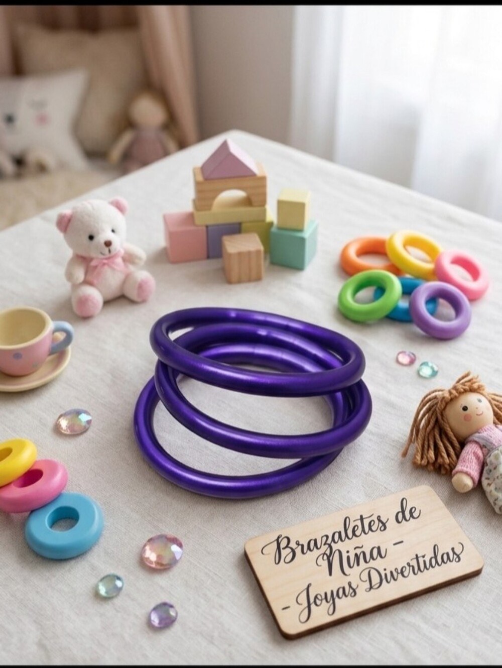 All Weather Baby Purple Bracelet. Measure 45mm / 2"  Age 3+
